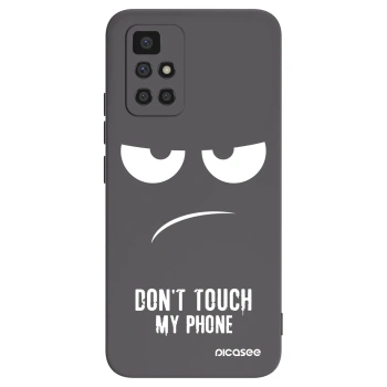 Picasee fekete szilikon tok az alábbi mobiltelefonokra Xiaomi Redmi 10 (2022) - Don't Touch My Phone