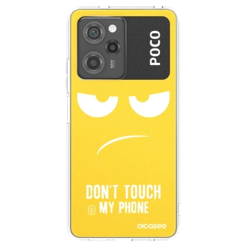 Picasee fekete szilikon tok az alábbi mobiltelefonokra Xiaomi Poco X5 Pro - Don't Touch My Phone