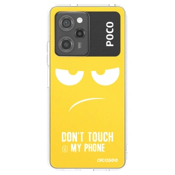 Picasee átlátszó szilikon tok az alábbi mobiltelefonokra Xiaomi Poco X5 Pro - Don't Touch My Phone