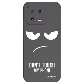 Picasee fekete szilikon tok az alábbi mobiltelefonokra Xiaomi 13 Pro - Don't Touch My Phone