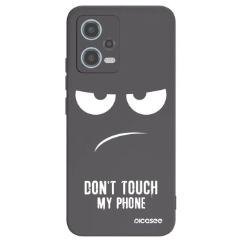 Picasee fekete szilikon tok az alábbi mobiltelefonokra Xiaomi Redmi Note 12 5G - Don't Touch My Phone