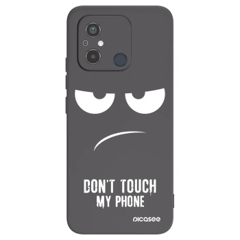 Picasee fekete szilikon tok az alábbi mobiltelefonokra Xiaomi Redmi 12C - Don't Touch My Phone