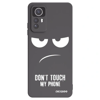 Picasee fekete szilikon tok az alábbi mobiltelefonokra Xiaomi Redmi Note 12S - Don't Touch My Phone