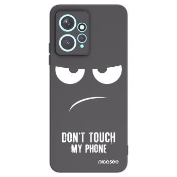 Picasee fekete szilikon tok az alábbi mobiltelefonokra Xiaomi Redmi Note 12 4G - Don't Touch My Phone