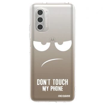 Picasee átlátszó szilikon tok az alábbi mobiltelefonokra Motorola Moto G51 - Don't Touch My Phone