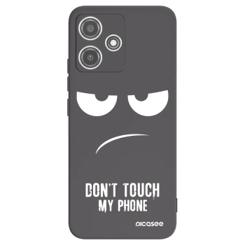 Picasee fekete szilikon tok az alábbi mobiltelefonokra Xiaomi Redmi 12 5G - Don't Touch My Phone