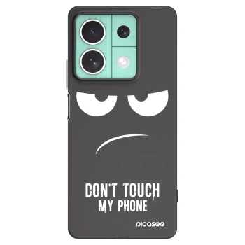 Picasee fekete szilikon tok az alábbi mobiltelefonokra Xiaomi Redmi Note 13 5G - Don't Touch My Phone