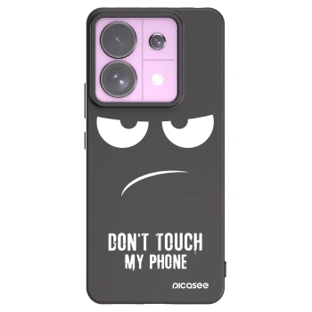 Picasee fekete szilikon tok az alábbi mobiltelefonokra Xiaomi Redmi Note 13 Pro 5G - Don't Touch My Phone