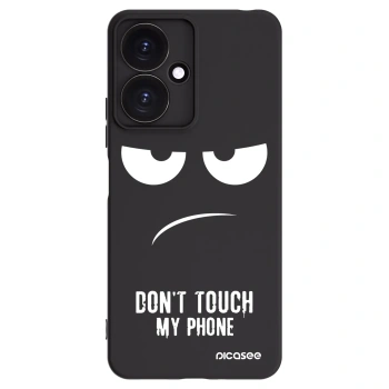 Picasee fekete szilikon tok az alábbi mobiltelefonokra Xiaomi Redmi 13C 5G - Don't Touch My Phone