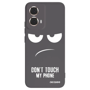 Picasee fekete szilikon tok az alábbi mobiltelefonokra Motorola Moto G85 - Don't Touch My Phone