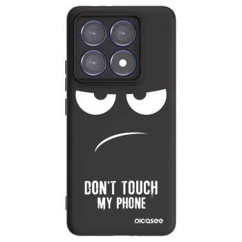 Picasee fekete szilikon tok az alábbi mobiltelefonokra Xiaomi 14T Pro - Don't Touch My Phone