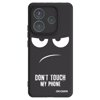 Picasee fekete szilikon tok az alábbi mobiltelefonokra Xiaomi Redmi Note 14 5G - Don't Touch My Phone