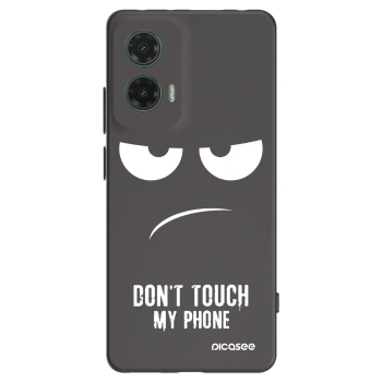Picasee fekete szilikon tok az alábbi mobiltelefonokra Motorola Moto G35 5G - Don't Touch My Phone