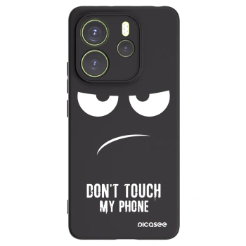 Picasee fekete szilikon tok az alábbi mobiltelefonokra Xiaomi Redmi Note 14 4G - Don't Touch My Phone