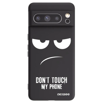 Picasee fekete szilikon tok az alábbi mobiltelefonokra Google Pixel 8 Pro - Don't Touch My Phone