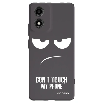 Picasee fekete szilikon tok az alábbi mobiltelefonokra Motorola Moto E14 - Don't Touch My Phone