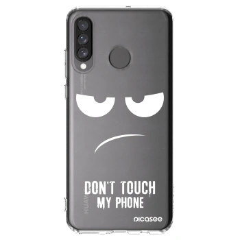 Picasee átlátszó szilikon tok az alábbi mobiltelefonokra Huawei P30 Lite - Don't Touch My Phone