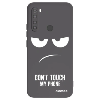 Picasee fekete szilikon tok az alábbi mobiltelefonokra Xiaomi Redmi Note 8 - Don't Touch My Phone
