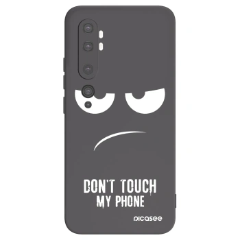 Picasee fekete szilikon tok az alábbi mobiltelefonokra Xiaomi Mi Note 10 (Pro) - Don't Touch My Phone