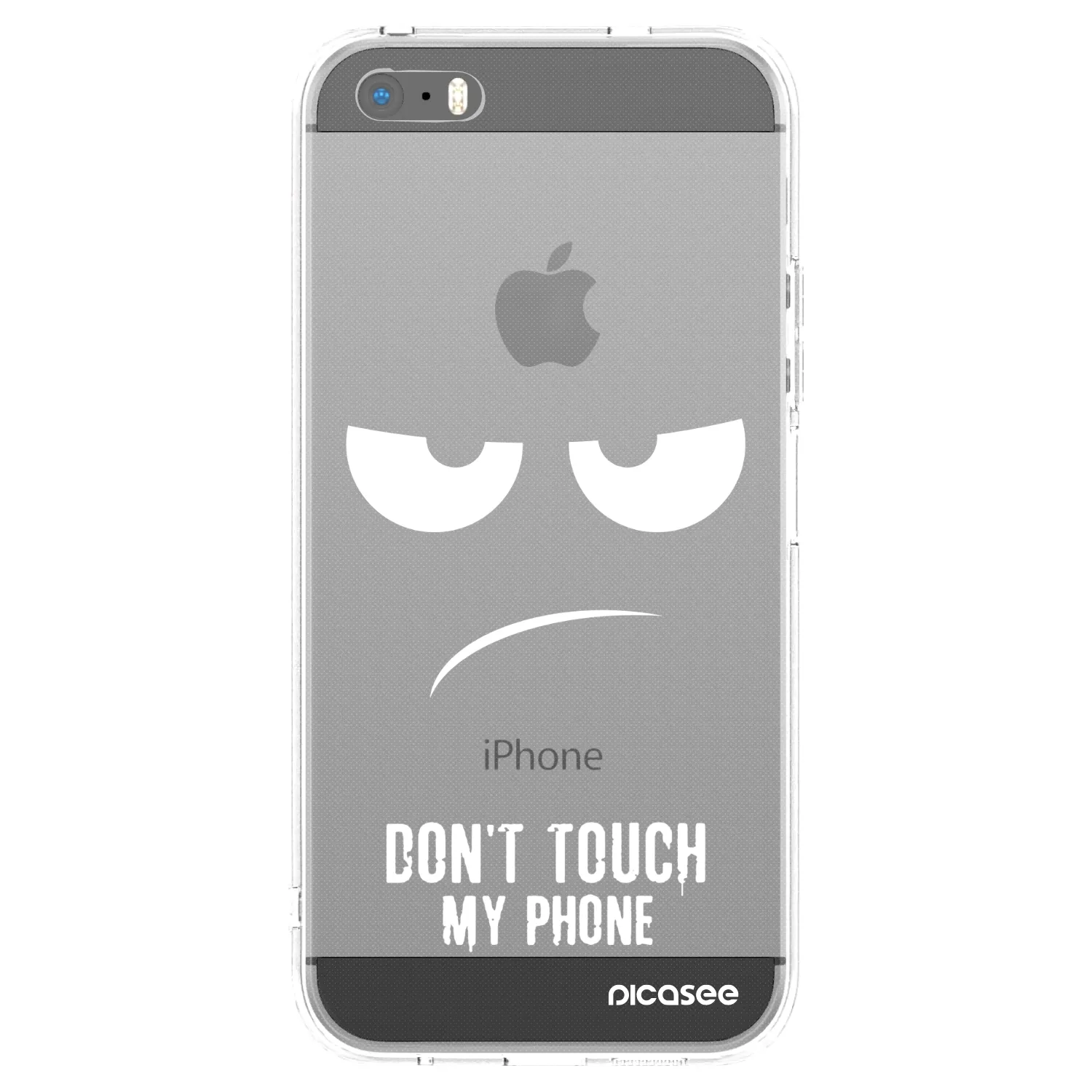 Picasee átlátszó szilikon tok az alábbi mobiltelefonokra Apple iPhone 5/5S/SE - Don't Touch My Phone