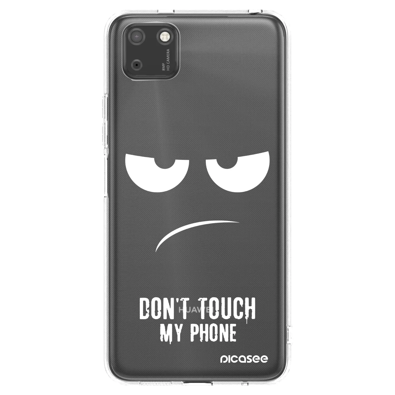 Picasee átlátszó szilikon tok az alábbi mobiltelefonokra Huawei Y5P - Don't Touch My Phone