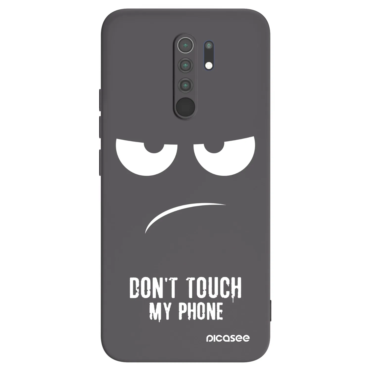Picasee fekete szilikon tok az alábbi mobiltelefonokra Xiaomi Redmi 9 - Don't Touch My Phone