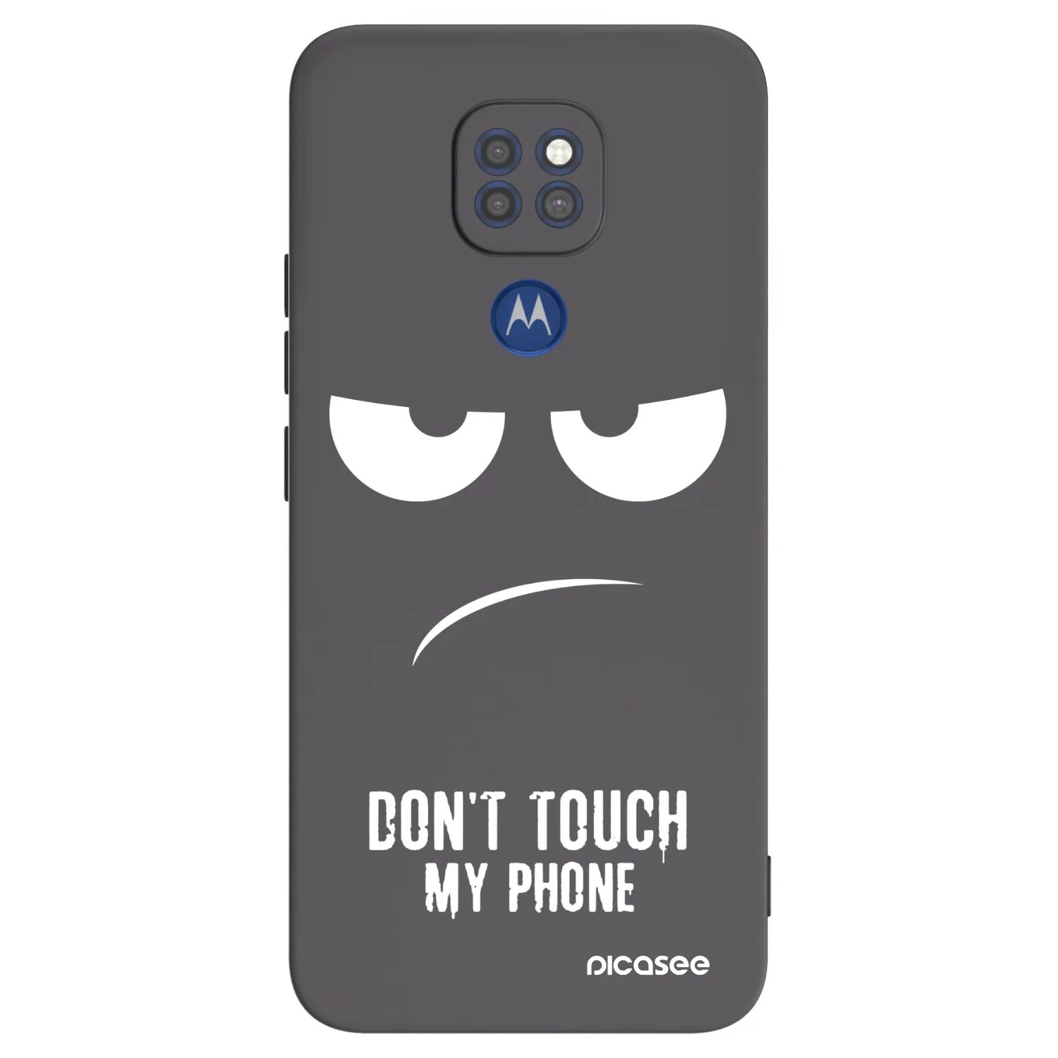Picasee fekete szilikon tok az alábbi mobiltelefonokra Motorola Moto G9 Play - Don't Touch My Phone