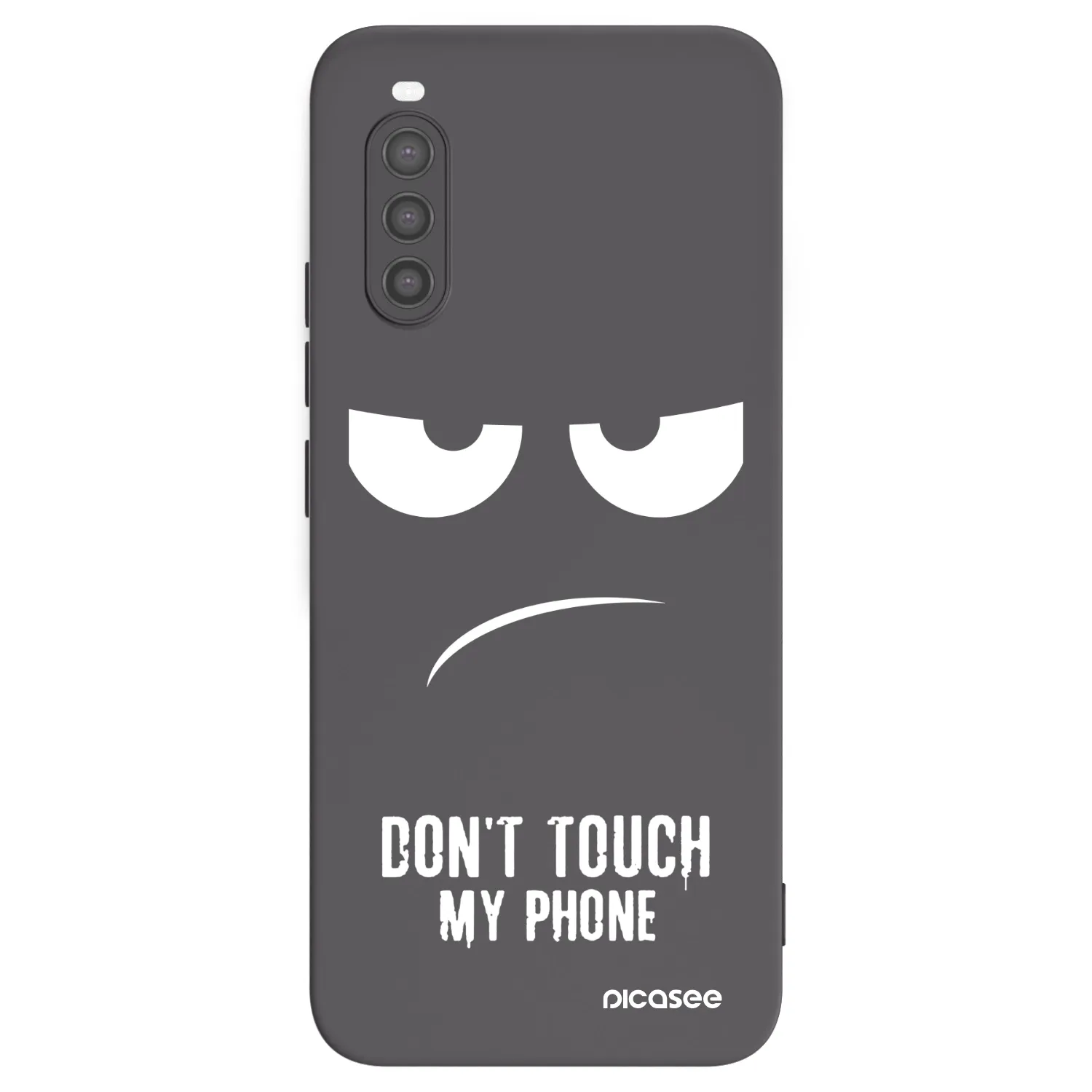 Picasee fekete szilikon tok az alábbi mobiltelefonokra Sony Xperia 10 II - Don't Touch My Phone