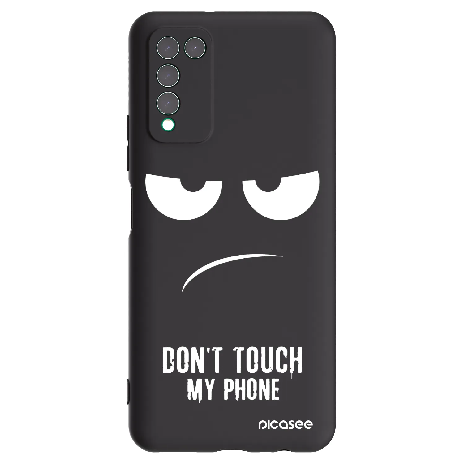 Picasee fekete szilikon tok az alábbi mobiltelefonokra Honor 10X Lite - Don't Touch My Phone