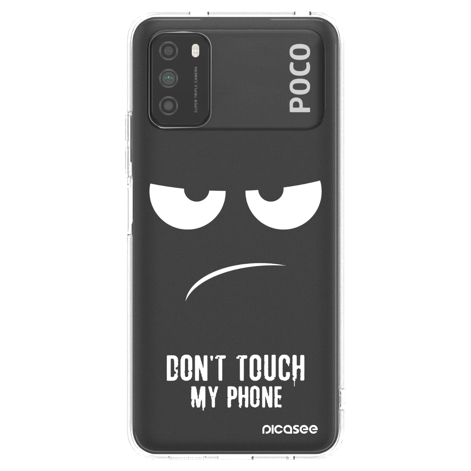 Picasee átlátszó szilikon tok az alábbi mobiltelefonokra Xiaomi Poco M3 - Don't Touch My Phone