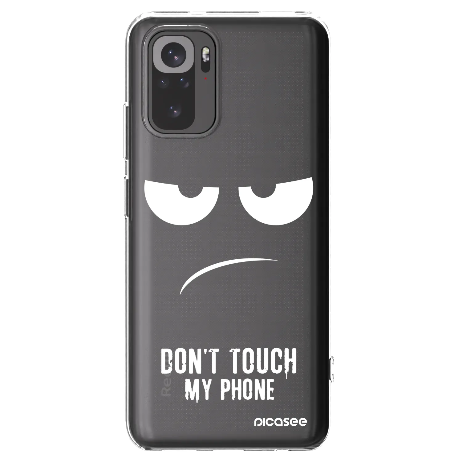 Picasee átlátszó szilikon tok az alábbi mobiltelefonokra Xiaomi Redmi Note 10 - Don't Touch My Phone