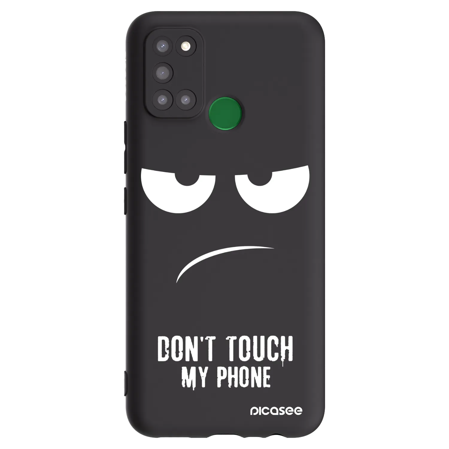 Picasee fekete szilikon tok az alábbi mobiltelefonokra Realme 7i - Don't Touch My Phone
