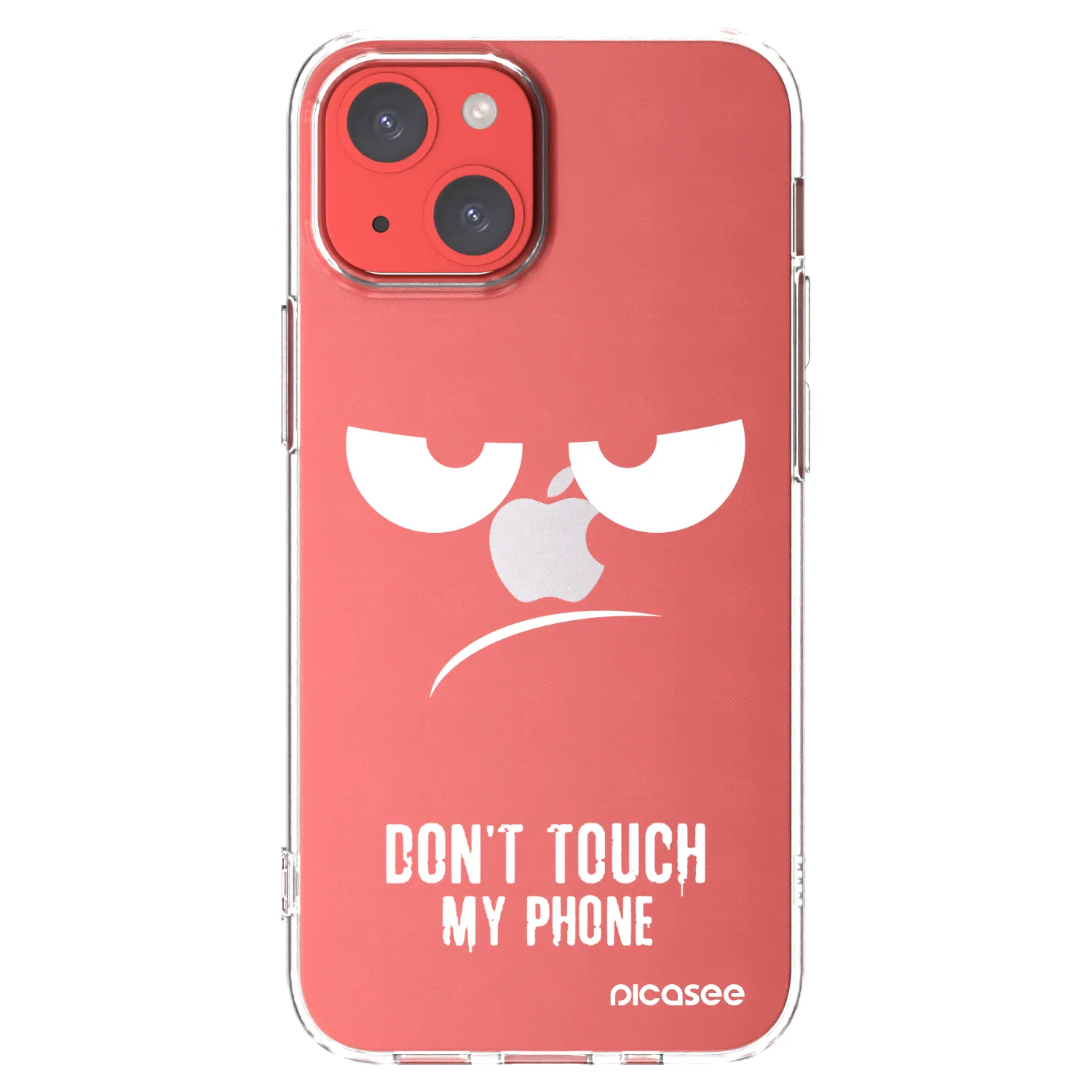 Picasee átlátszó szilikon tok az alábbi mobiltelefonokra Apple iPhone 13 mini - Don't Touch My Phone
