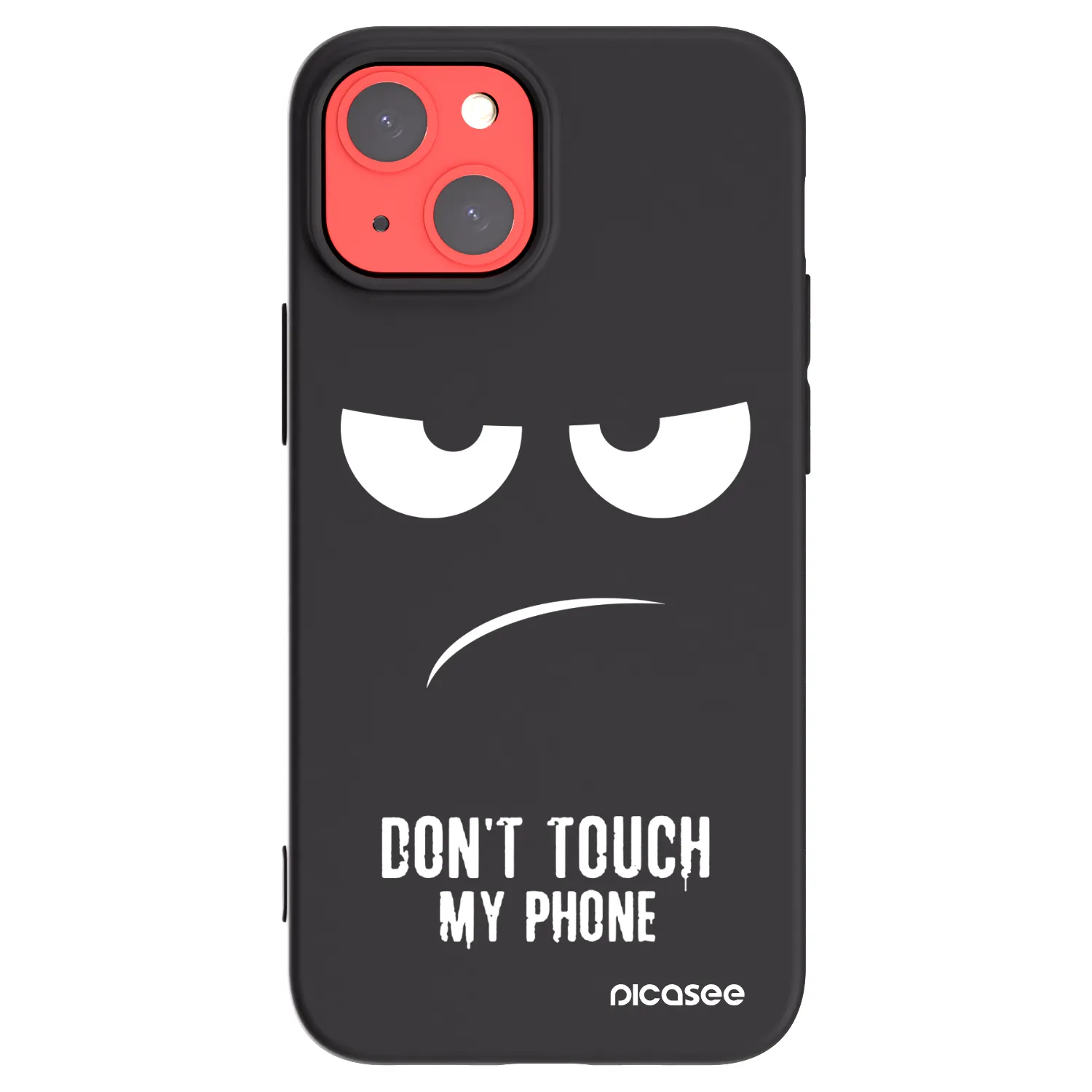 Picasee fekete szilikon tok az alábbi mobiltelefonokra Apple iPhone 13 mini - Don't Touch My Phone