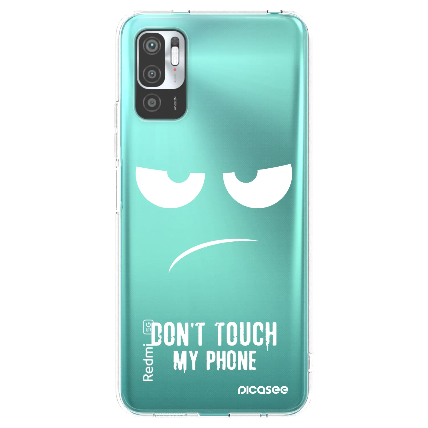 Picasee átlátszó szilikon tok az alábbi mobiltelefonokra Xiaomi Redmi Note 10 5G - Don't Touch My Phone