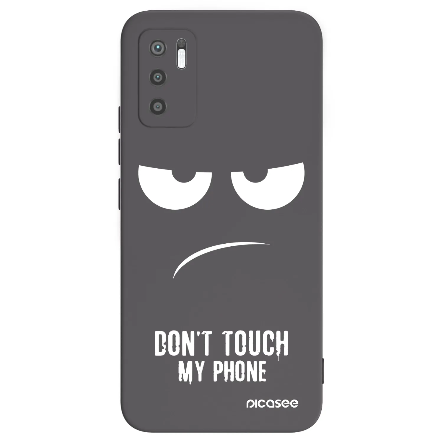 Picasee fekete szilikon tok az alábbi mobiltelefonokra Xiaomi Redmi Note 10 5G - Don't Touch My Phone