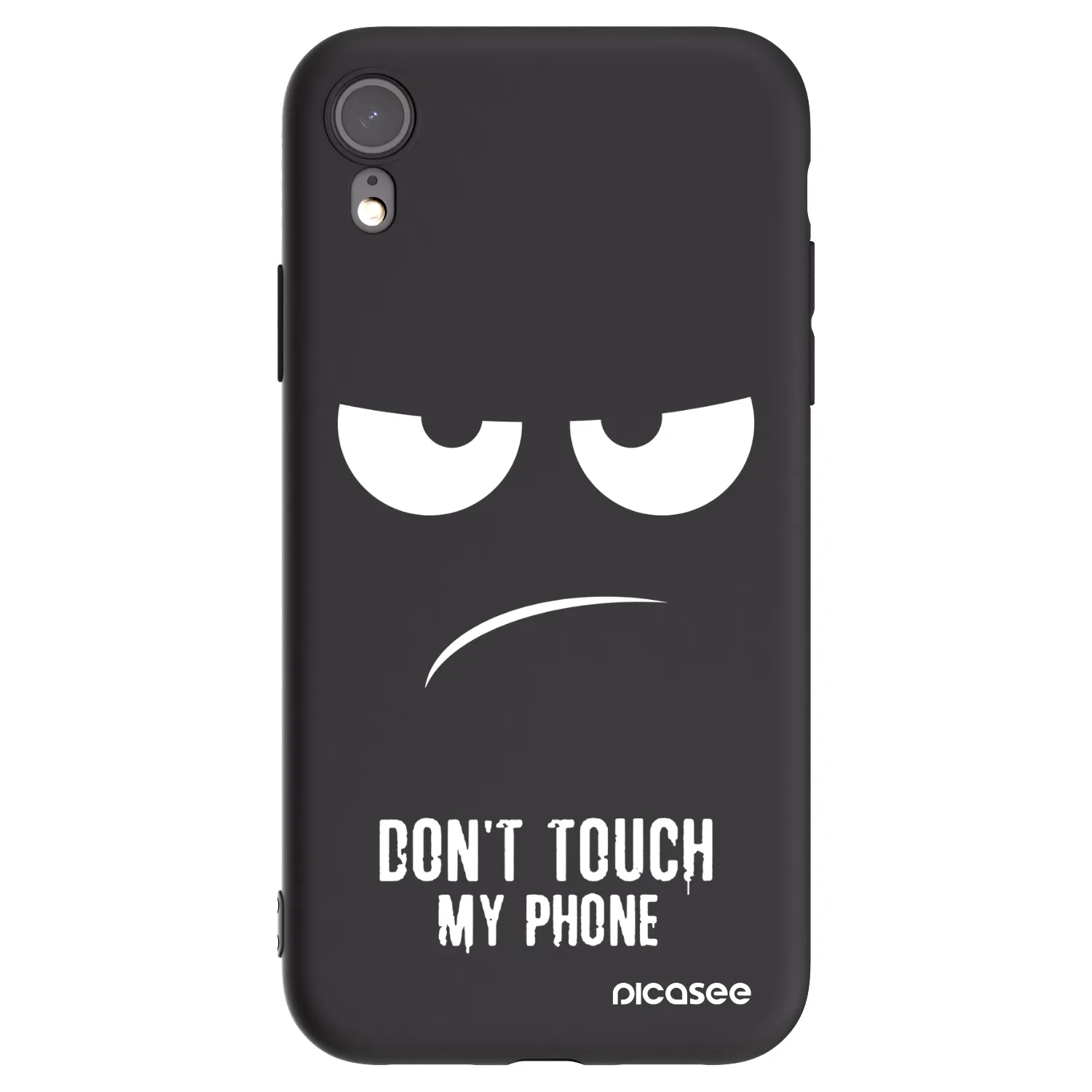 Picasee fekete szilikon tok az alábbi mobiltelefonokra Apple iPhone XR - Don't Touch My Phone