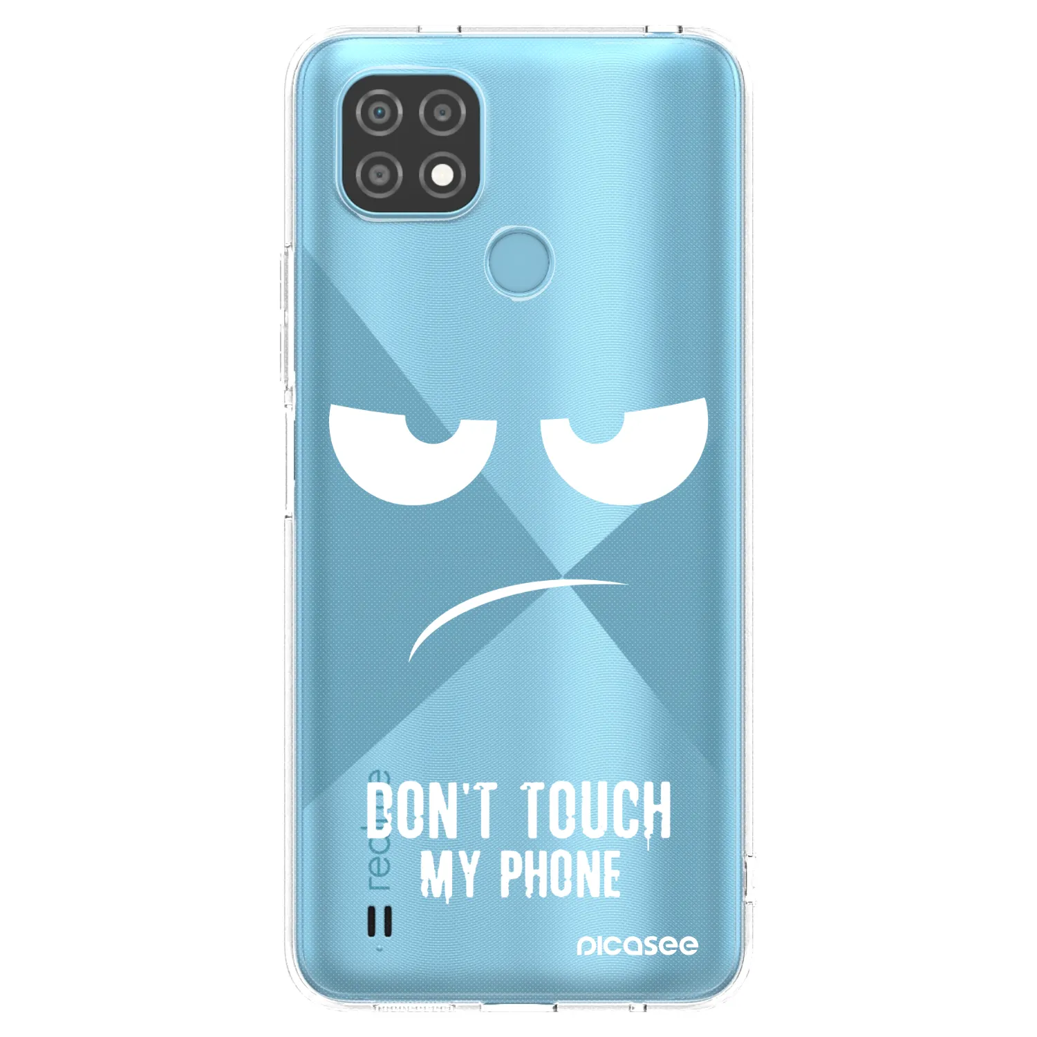 Picasee átlátszó szilikon tok az alábbi mobiltelefonokra Realme C21 - Don't Touch My Phone