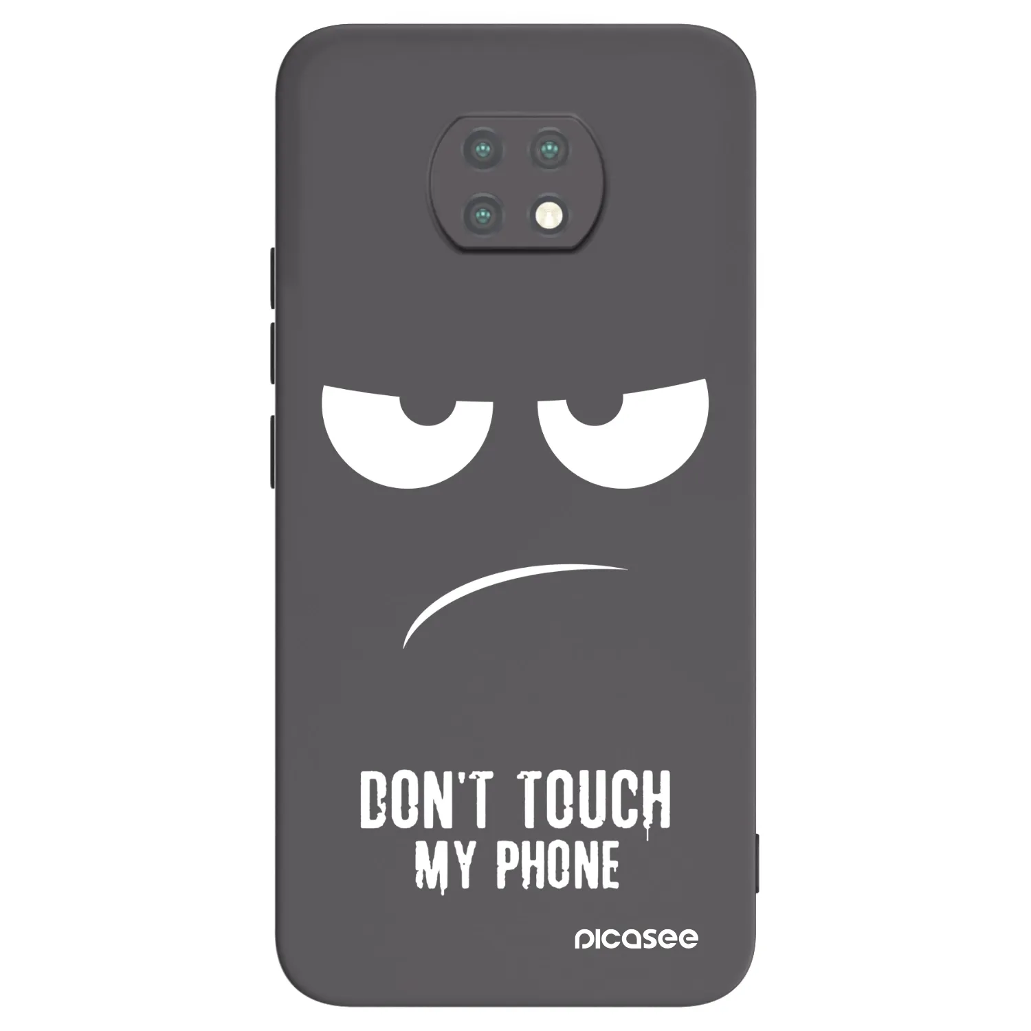 Picasee fekete szilikon tok az alábbi mobiltelefonokra Xiaomi Redmi Note 9T - Don't Touch My Phone