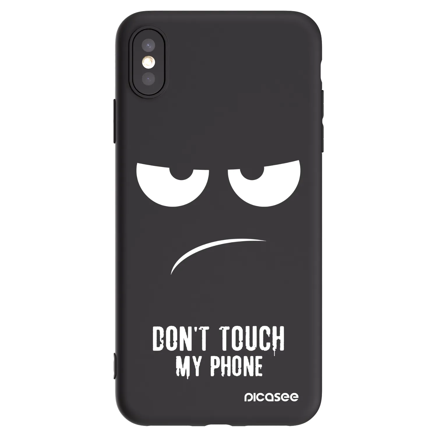 Picasee fekete szilikon tok az alábbi mobiltelefonokra Apple iPhone XS Max - Don't Touch My Phone