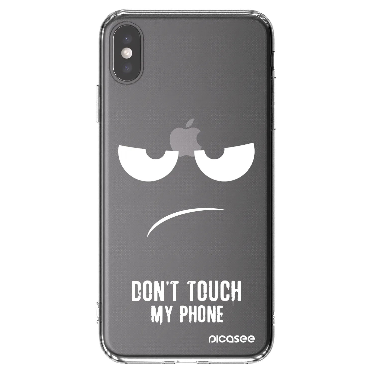 Picasee átlátszó szilikon tok az alábbi mobiltelefonokra Apple iPhone XS Max - Don't Touch My Phone