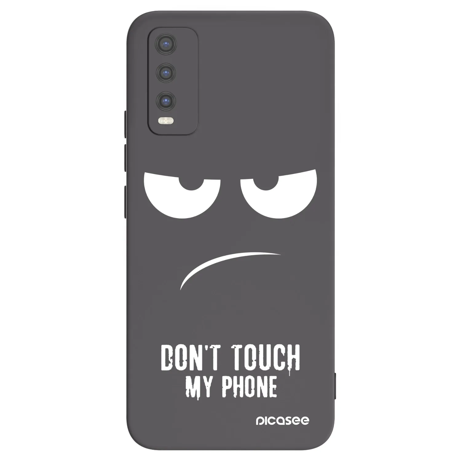 Picasee fekete szilikon tok az alábbi mobiltelefonokra Vivo Y20s - Don't Touch My Phone
