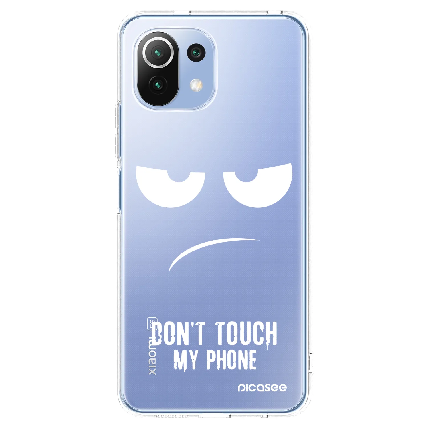 Picasee átlátszó szilikon tok az alábbi mobiltelefonokra Xiaomi 11 Lite 5G NE - Don't Touch My Phone
