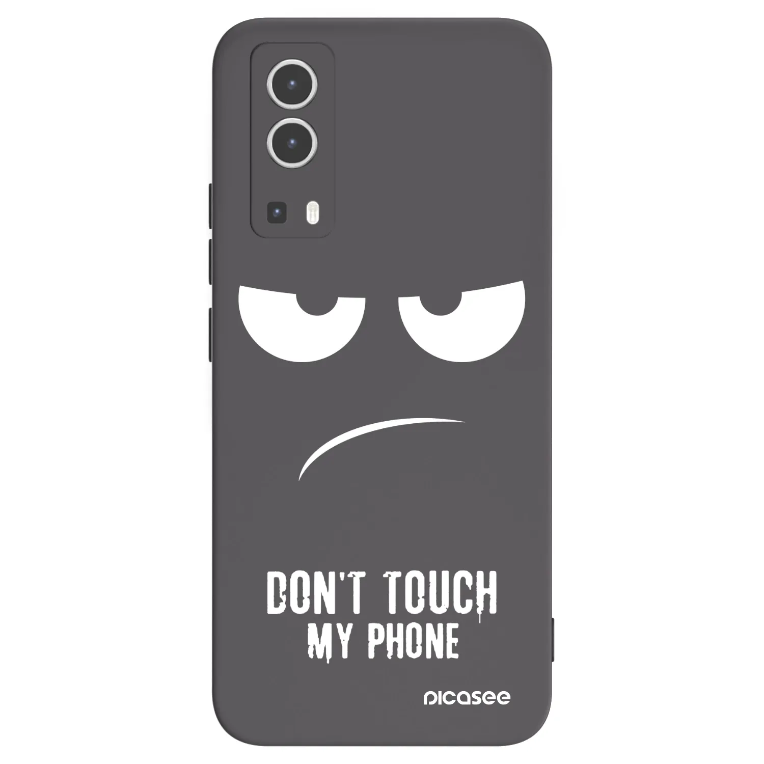 Picasee fekete szilikon tok az alábbi mobiltelefonokra Vivo Y72 5G - Don't Touch My Phone