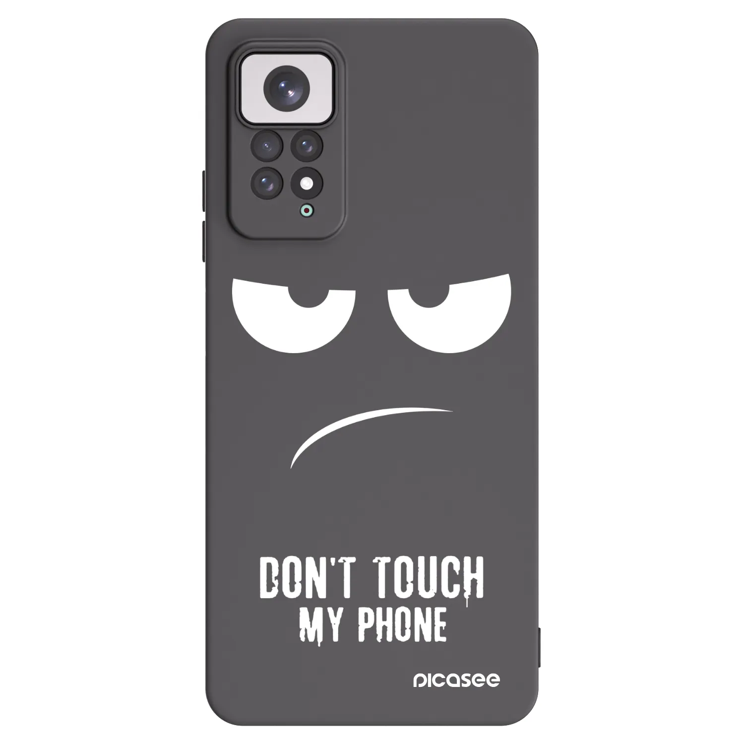 Picasee fekete szilikon tok az alábbi mobiltelefonokra Xiaomi Redmi Note 11 - Don't Touch My Phone