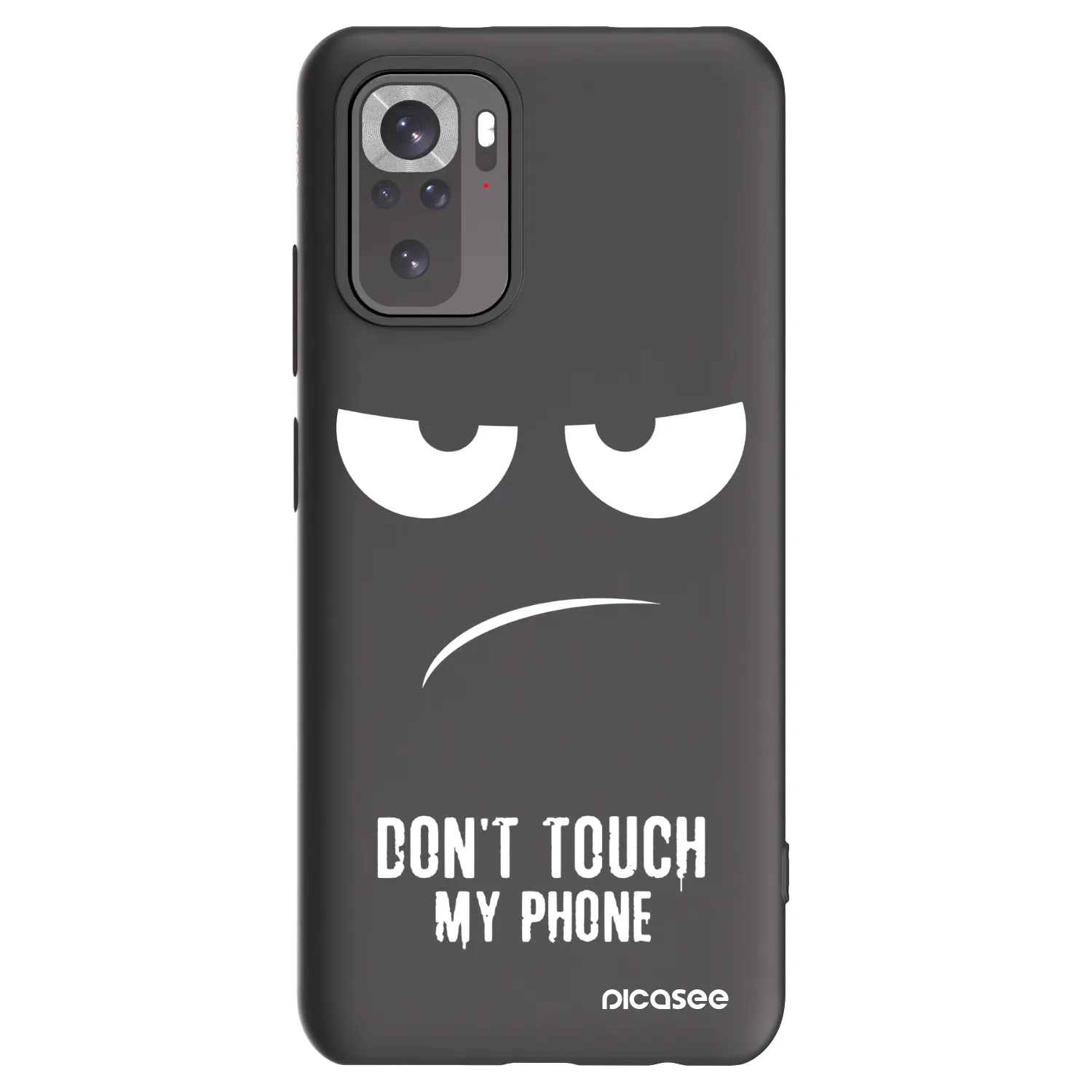 Picasee fekete szilikon tok az alábbi mobiltelefonokra Xiaomi Redmi Note 11S 4G - Don't Touch My Phone