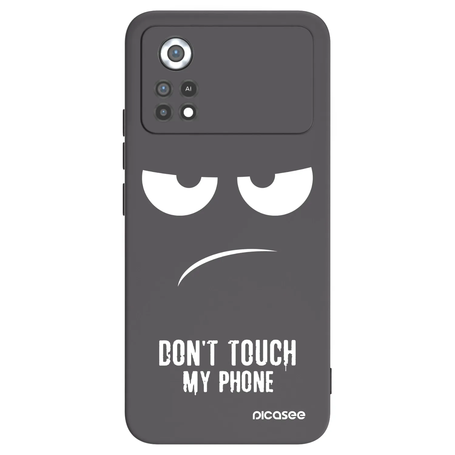 Picasee fekete szilikon tok az alábbi mobiltelefonokra Xiaomi Poco X4 Pro 5G - Don't Touch My Phone