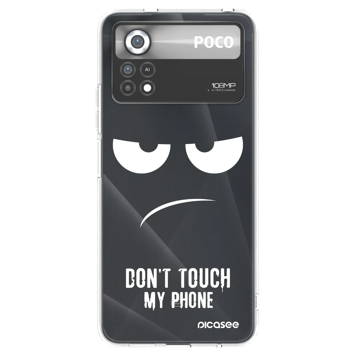 Picasee átlátszó szilikon tok az alábbi mobiltelefonokra Xiaomi Poco X4 Pro 5G - Don't Touch My Phone