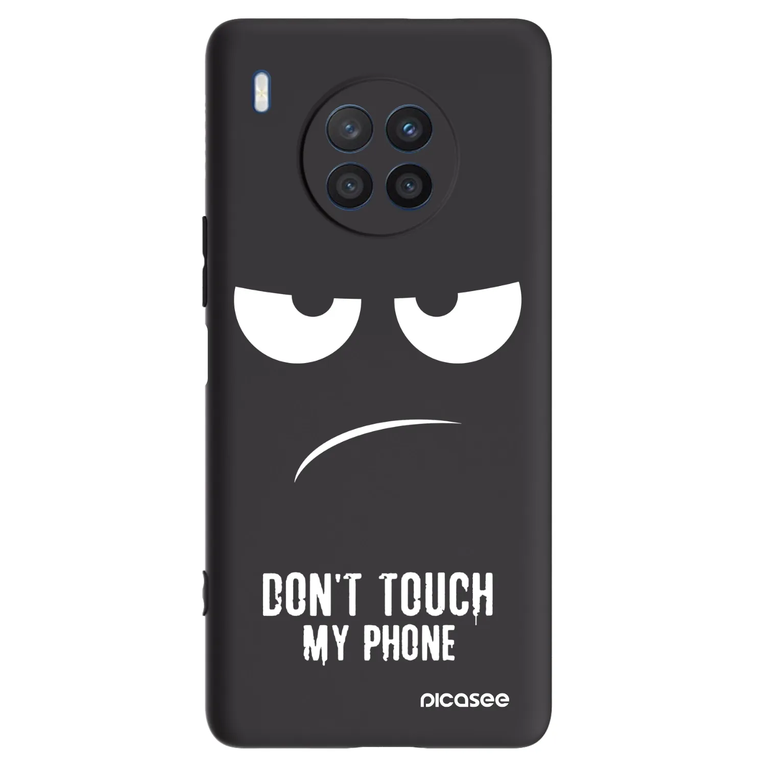 Picasee fekete szilikon tok az alábbi mobiltelefonokra Honor 50 Lite - Don't Touch My Phone