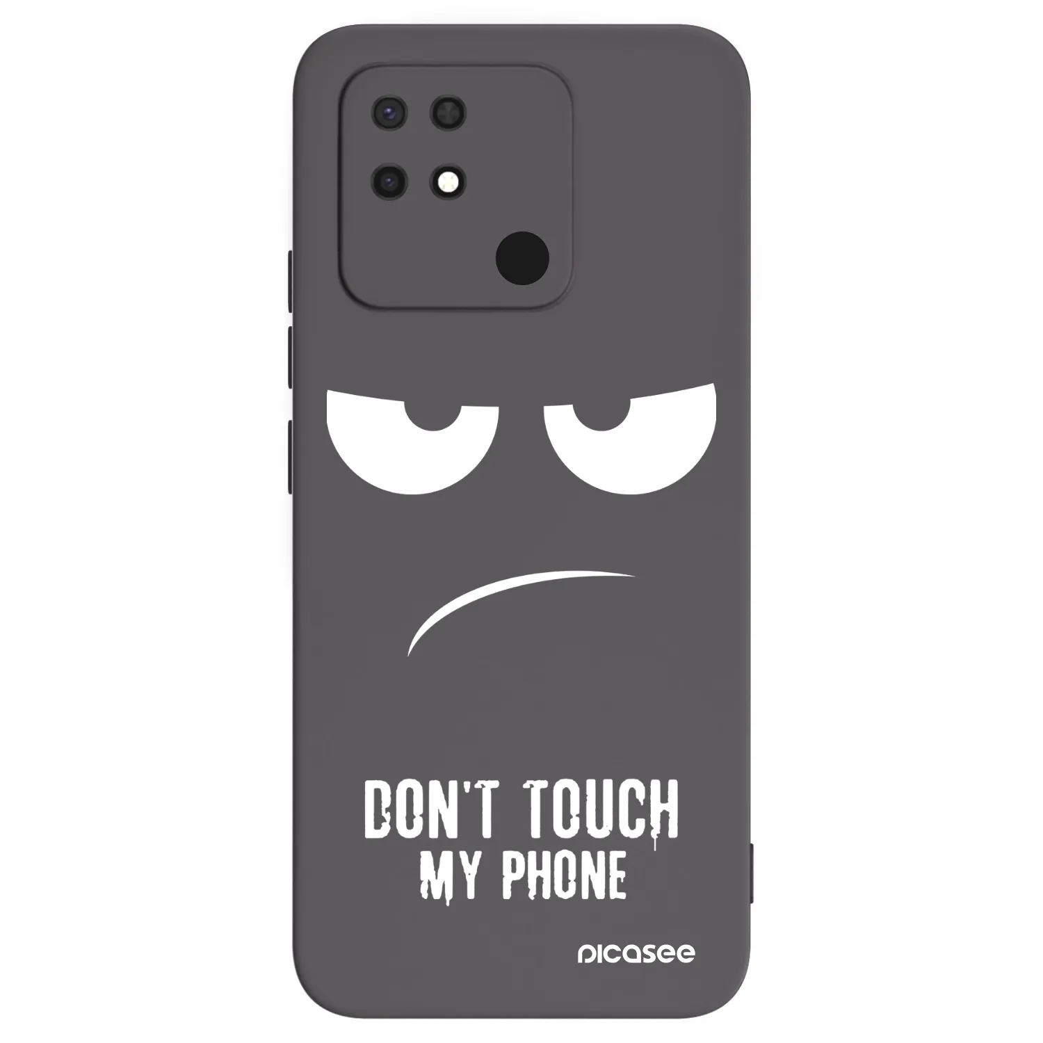 Picasee fekete szilikon tok az alábbi mobiltelefonokra Xiaomi Redmi 10C - Don't Touch My Phone